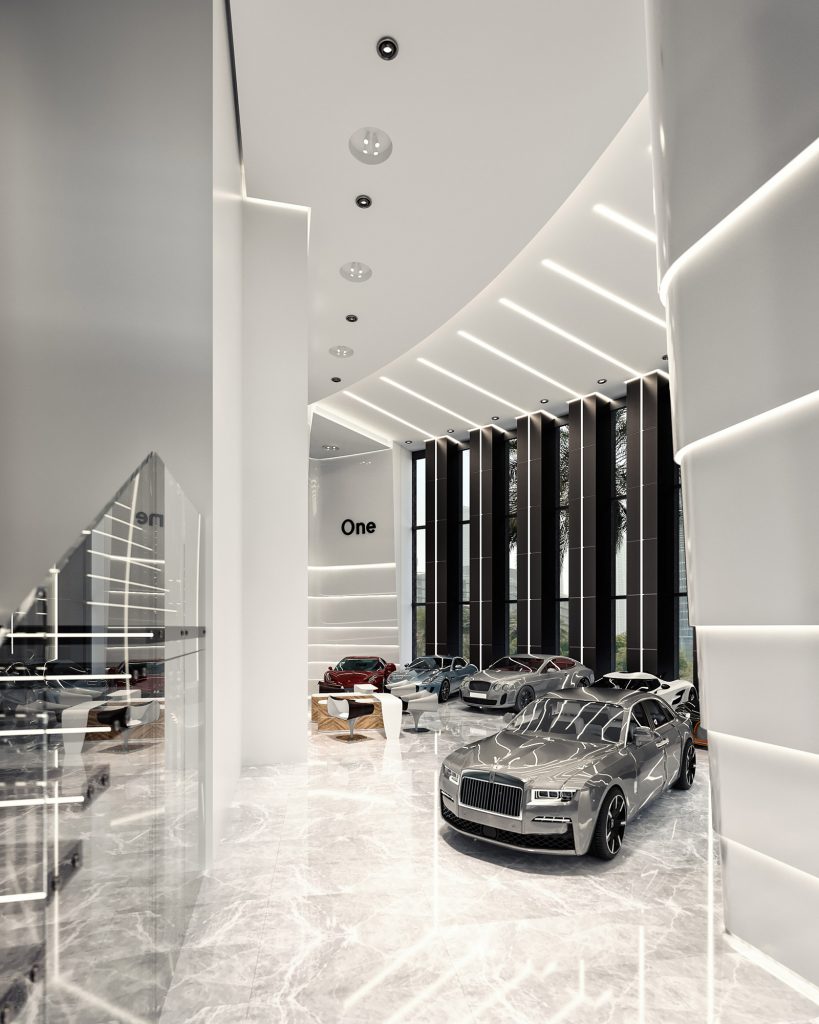 visualization of modern carshow with white light