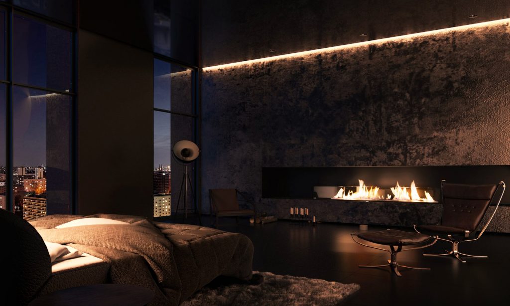 room inside kaleydoscope hotel in berlin by ferminnan and spagnoletta high-end architectural visualization