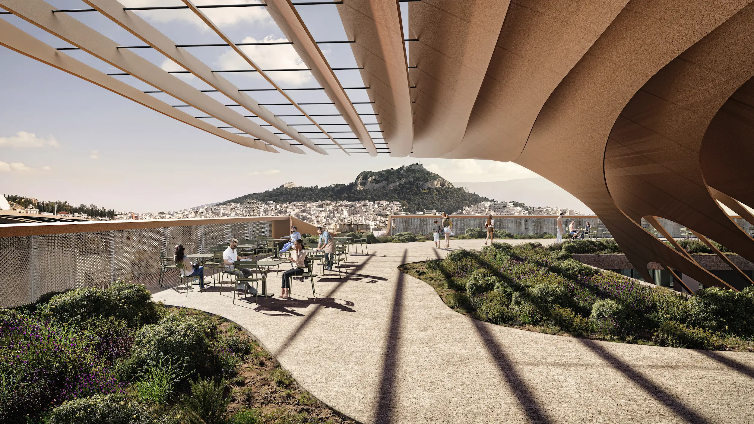 KOKKINOU KOURKOULAS_MINIONCompetition Render Rooftop Building Athens