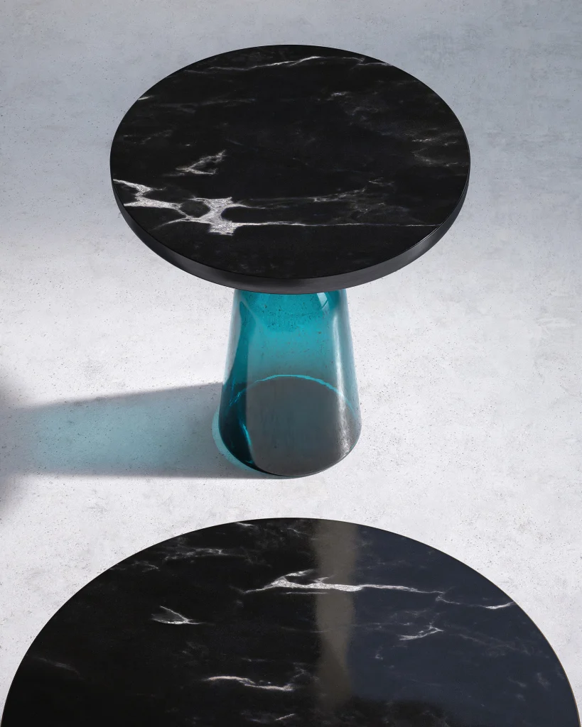 borgogna black marble table decoration display product minimalistic 3d visualization and design