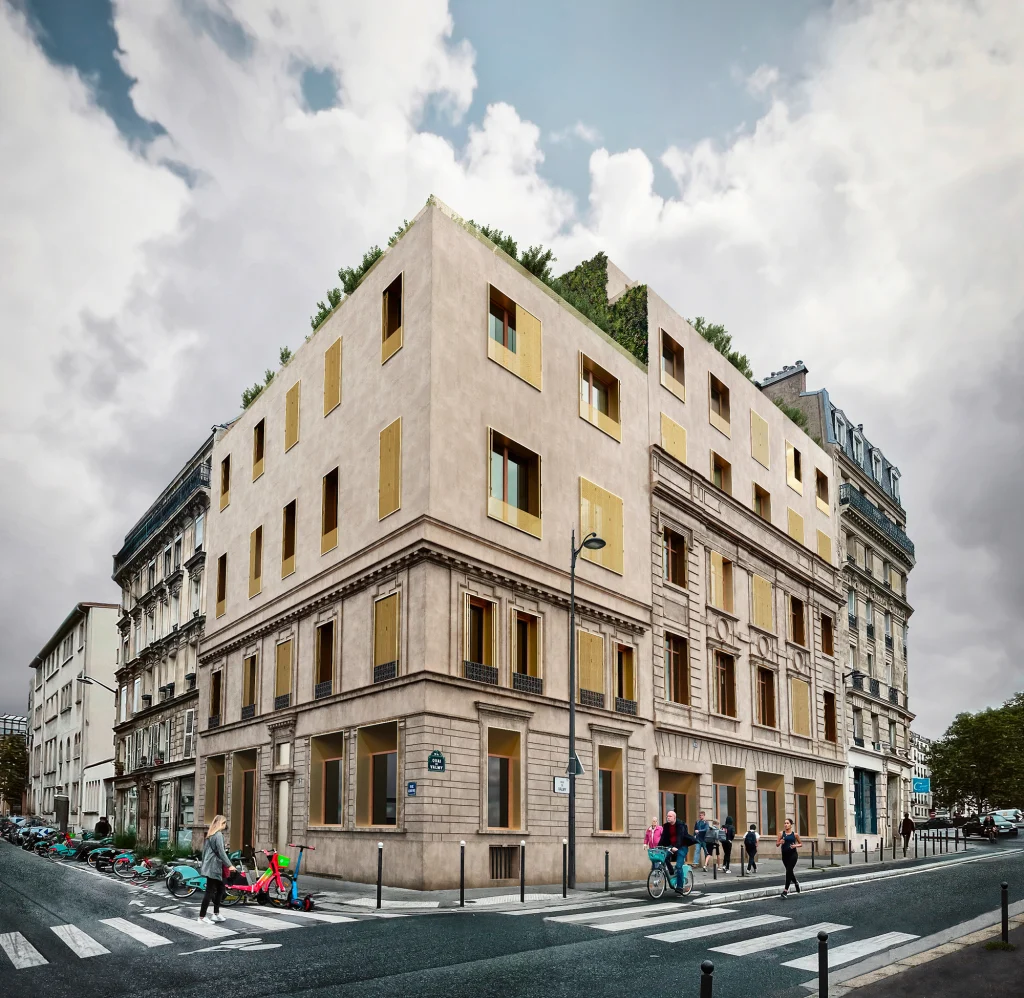 Residential Building Rehabilitation in Quai de Valmy architectural visualization in paris of agnes agnes building
